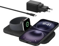 Belkin WIZ026VFBK, Belkin BoostCharge Pro 2-in-1 - Induktive Ladematte & AC-Netzteil