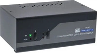 InLine 62642I, InLine KVM Desktop Switch - 2-fach - Dual Monitor - DP+HDMI - 4K - USB