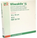 Vliwaktiv Ag Aktivkohle Tampon.m.silber 10x10 cm
