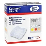 Cutimed Siltec B Schaumverb.12,5x12,5 cm mit Haftr.