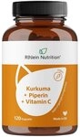 Kurkuma + Piperin + Vitamin C Kapseln vegan