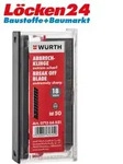 W&uuml;rth 50x Abbrechklinge 18mm extrem scharf schwarz Schiebespender