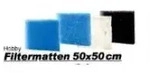 Hobby Filterschaumstoff Filtermatte 50 x 50 x 5 cm grob-schw.
