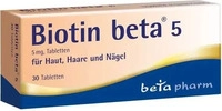 PZN-DE 14278437, betapharm Arzneimittel Biotin Beta 5, 30 St, Grundpreis: &euro; 0,29