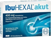 PZN-DE 00068966, Hexal IbuHexal akut 400 mg Filmtabletten, 10 St, Grundpreis: &euro;