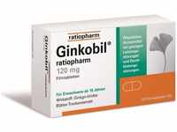 PZN-DE 06680881, Ginkobil ratiopharm 120 mg, mit Ginkgo biloba, 120 St, Grundpreis: