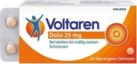 PZN-DE 00927263, Haleon Voltaren Dolo 25 mg &Uuml;berzogene Tabletten, 20 St, Grundpreis: