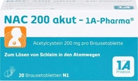 PZN-DE 00562726, NAC 200 akut - 1 A Pharma Brausetabletten, 20 St, Grundpreis:...