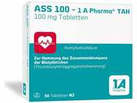 PZN-DE 06312060, ASS 100 - 1 A Pharma TAH Tabletten, 50 St, Grundpreis: &euro;...