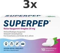 PZN-DE 04877929, HERMES Arzneimittel Superpep Reise Kaugummi-Drag&eacute;es 20 mg, 10...