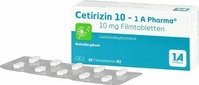 PZN-DE 03823630, Cetirizin 10 - 1 A Pharma bei allergischem Schnupfen, 50 St,