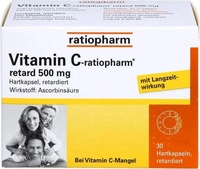 PZN-DE 07260862, VITAMIN C-RATIOPHARM retard 500 mg Kapseln, 30 St, Grundpreis: