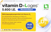 PZN-DE 11640978, Dr. Loges + Vitamin D-Loges 5.600 I.E. Kautabletten, 60 St,