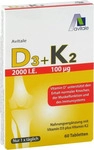 PZN-DE 15434595, Avitale Vitamin D3+K2 2000 I.E. Tabletten, 60 St, Grundpreis: &euro;