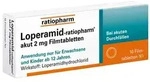 Loperamid-ratiopharm akut 2 mg Filmtabletten