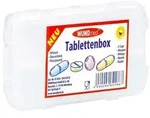 Tablettenbox mit 10 F&auml;chern farbig sortiert