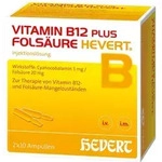 Vitamin B12 plus Fols&auml;ure Hevert Ampullen-Paare