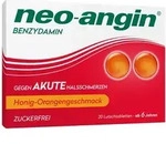 Neo Angin Benzydamin gegen akute Halsschmerzen Honig-Orange