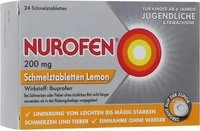 PZN-DE 11550548, NUROFEN Lemon 200 mg Ibuprofen Schmelztabletten Inhalt: 24 St