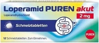 PZN-DE 18352171, Loperamid PUREN akut 2 mg Schmelztabletten Inhalt: 12 St