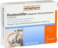 PZN-DE 09230807, Hustenstiller Ratiopharm Dextromethorphan Kapseln Inhalt: 10 St