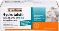 PZN-DE 07106026, Hydrotalcit ratiopharm 500 mg Kautabletten Inhalt: 100 St