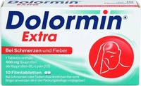 PZN-DE 00091072, Dolormin Extra mit 400 mg Ibuprofen bei Schmerzen Filmtabletten