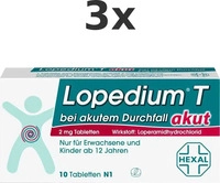 PZN-DE 03928406, Lopedium T akut bei akutem Durchfall Tabletten Inhalt: 10 St