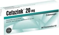 PZN-DE 10549299, Cefazink 20 mg Filmtabletten Inhalt: 60 St