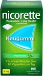 PZN-DE 03643454, nicorette Kaugummi freshmint, 4 mg Nikotin Inhalt: 105 St