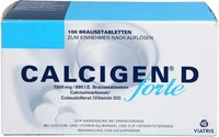 PZN-DE 01697339, Calcigen D forte 1000 mg / 880 I.E. Brausetabletten Inhalt: 100 St
