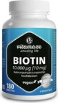 PZN-DE 16018634, Biotin 10 mg hochdosiert vegan Tabletten Inhalt: 45 g, Grundpreis: