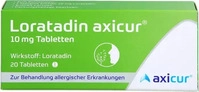 PZN-DE 14293767, Loratadin axicur 10 mg Tabletten Inhalt: 20 St