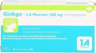 PZN-DE 14128873, Ginkgo - 1 A Pharma 240 mg Filmtabletten Inhalt: 30 St