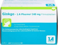 PZN-DE 14128904, Ginkgo - 1 A Pharma 240 mg Filmtabletten Inhalt: 120 St