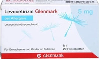 PZN-DE 03343048, Levocetirizin Glenmark 5 mg Filmtabletten Inhalt: 20 St