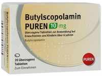PZN-DE 17606557, Butylscopolamin PUREN 10 mg Tabletten Überzogene Tabletten...