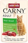 animonda Carny Pouch 12 x 85 g - Rind & Strau&szlig; (Katzenfutter), Grundpreis: &euro;
