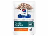 12x 85g Hill's Prescription Diet w/d mit Huhn Katzenfutter nass