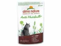 6 x 70 g Almo Nature Holistic Anti Hairball mit Rind Katzennassfutter