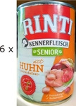 RINTI Kennerfleisch Senior - 6 x 400 g Huhn (Hundefutter), Grundpreis: &euro; 4,08 /