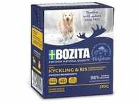 6x370g Bozita Naturals Häppchen in Gelee Hühnchen & Reis Hundefutter nass