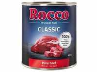 6 x 800g Classic Rind Pur Rocco Hundefutter, Frostfutter