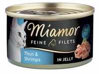 6x100g Heller Thunfisch & Shrimps in Jelly Feine Filets Miamor Nassfutter für...