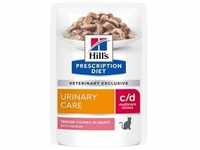 24x85g c/d Urinary Stress Hill's Prescription Diet Katzenfutter nass mit Lachs