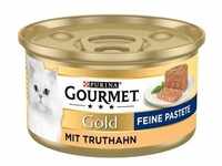 12 x 85g Feine Pastete Truthahn Gourmet Gold Katzenfutter nass