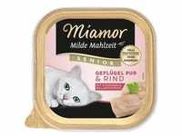 Sparpaket: 16x100g Miamor Milde Mahlzeit Senior Geflügel Pur & Rind Katzenfutter