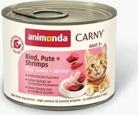 animonda Carny Adult 6 x 200 g - Rind, Pute & Shrimps (Katzenfutter), Grundpreis: