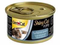 12x70g ShinyCat Jelly Thunfisch & Garnelen GimCat Katzenfutter nass