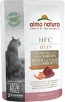Almo Nature HFC Jelly Pouch 6 x 55 g - Thunfischfilet mit Garnelen (Katzenfutter),
